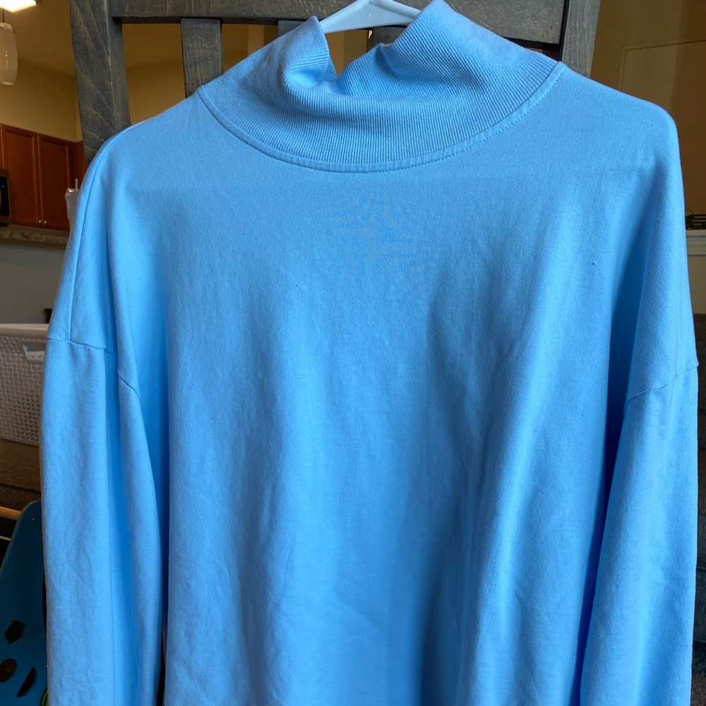 Light Blue Turtleneck Sweater